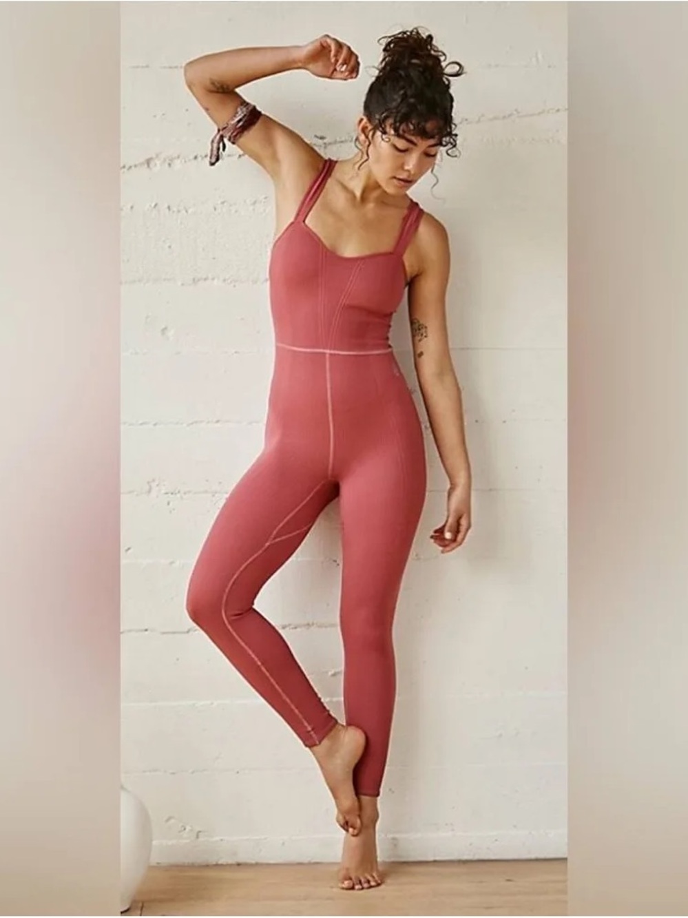 FP movement high fidelity athletic jumpsuit in woodrose